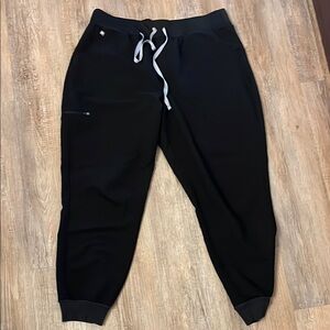 FIGS Women Black Scrub Pants Joggers XXL